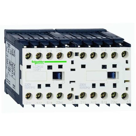 IEC Miniature Magnetic Contactor, 2NC, 120V AC, 3 P, Reversing, Screw Clamp