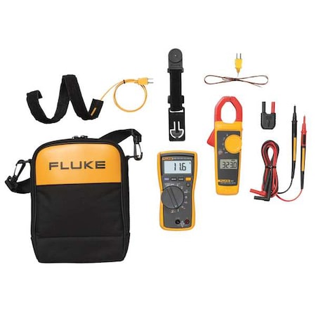 Digital Multimeter Clamp On Kit, Digital Display, Battery Included, Soft Carrying Case Included