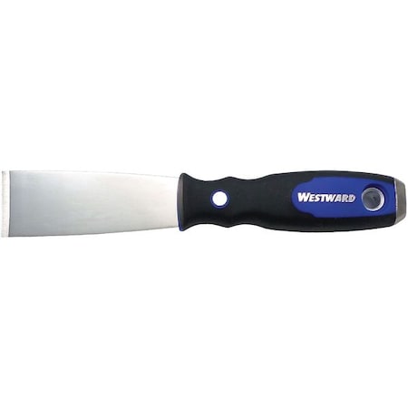 Putty Knife, Stiff, 1-1/2", SS, Color: Black/Blue