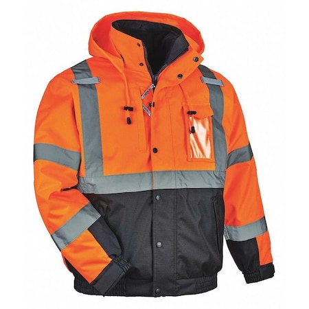 3-in-1 Bomber Jacket, 300D Oxford Polyester, Class 3 Type R, Hi-Viz Orange, 5XL