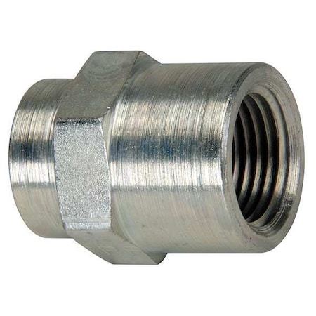 FZ1615, High Pressure Fitting, Reducing Connector, 10,000 psi, 3/8" NPTF Female to 1/4" NPTF Female