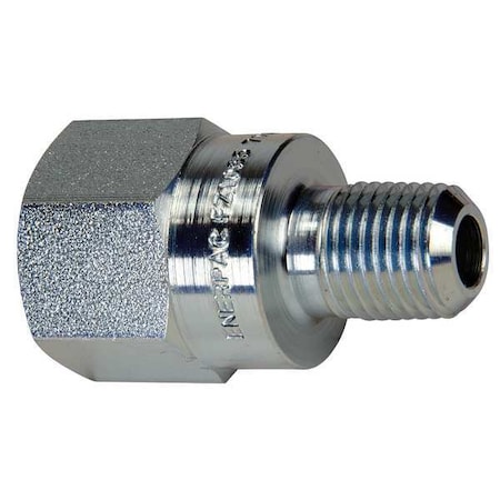 FZ1055, High Pressure Fitting, Adapter, 10,000 psi, Connection 3/8" NPTF Female to 1/4" NPTF Male