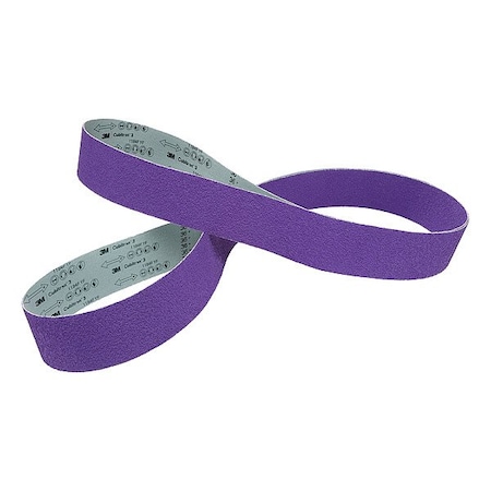 Sanding Belt, Coated, Ceramic, 80 Grit, Not Applicable, 1184F, Purple