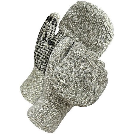 Cold Weather Mittens, PVC Dotted Palm, Gray, M