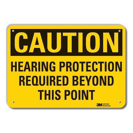 Caution Sign,10" W,7" H,0.055" Thick, LCU3-0402-NP_10x7