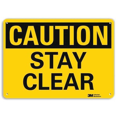 Caution Sign, 10 in H, 14 in W, Aluminum, Horizontal Rectangle, English, U4-1687-NA_14x10