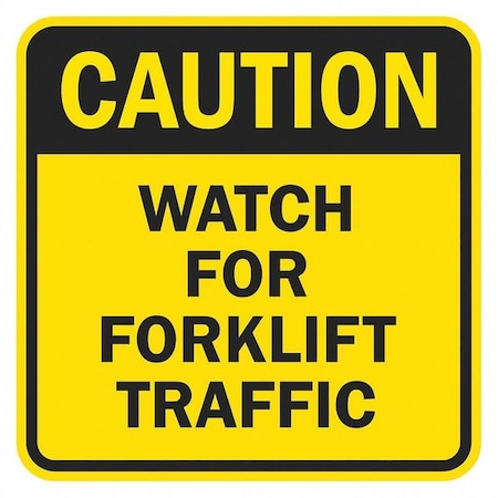 Warning Sign, 18 in H, 18 in W, Aluminum, Square, English, T1-1378-EG_18x18