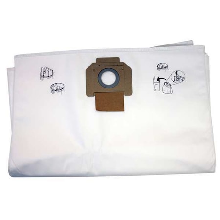 Vacuum Bag, Wet/Dry, Fleece Filter, 5 PK