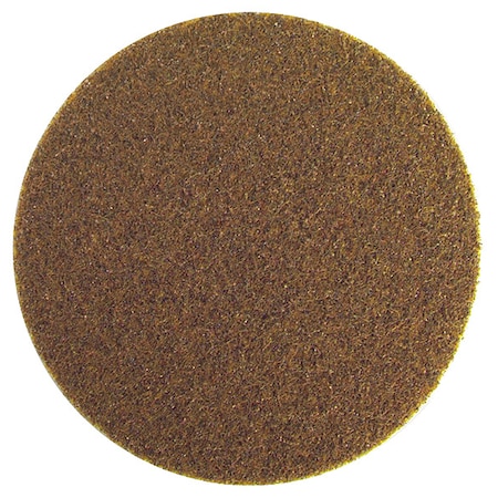 Hook-and-Loop Surface Conditioning Disc, 3" Dia, No Hole, Aluminum Oxide, 50 Grit, Non-Woven Type