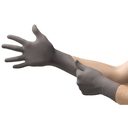 TouchNTuff, Disposable Gloves, 5.1 mil Palm, Nitrile, Powder-Free, 100 PK, Gray