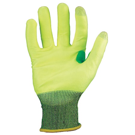 Knit Gloves, Cut Level A2 ,Dipped ,Polyurethane ,Smooth ,L 1 PR