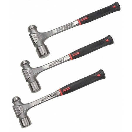 3-piece Ball Peen Hammer Set, 32-48 oz., Steel Handle