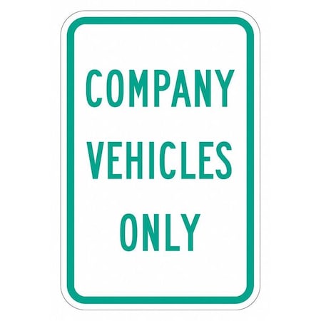 Company Vehicles Parking Sign,18" x 12, T1-5298-HI_12x18