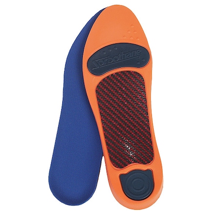 Insole, Graphite Composite, Sorbothane, Orange/Blue, Men 9-1/2 to 10-1/2, Women 12