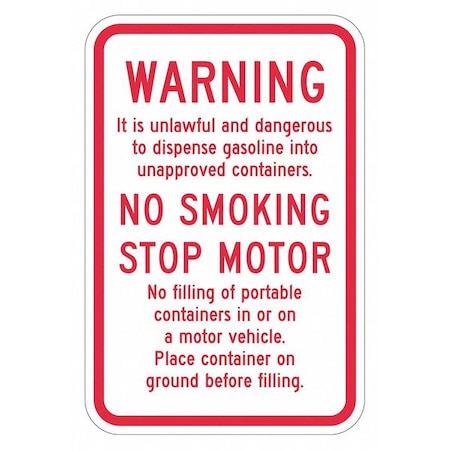 Facility Sign, 18 in H, 12 in W, Aluminum, Vertical Rectangle, English, T1-1416-EG_12x18