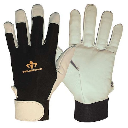 Anti-Vibration Gloves, Leather, L,PR