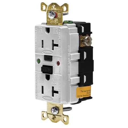 GFCI Receptacle, 20A, 125VAC, 5-20R, White