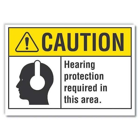 Caution Sign,10" W,7" H,0.004" Thickness, LCU3-0108-ED_10x7