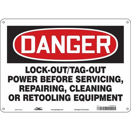 Safety Sign, 7 in Height, 10 in Width, Polyethylene, Vertical Rectangle, English, 469M08