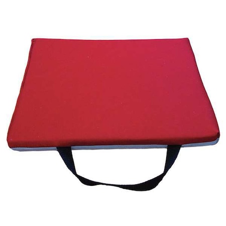 Kneeling Mat, 12 x 24 In., Red/Gray