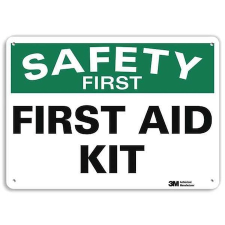 SAFETY FIRST, FIRST AID KIT, 10 in x 14 in, Horizontal Rectangle, Aluminum, U7-1199-NA_14x10