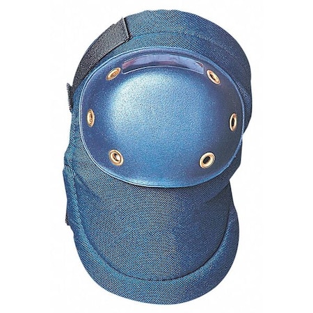 Knee Pad, Hard Shell, Foam Pad, Plastic Cap, hook-and-loop Closure, 2 Straps, Blue, Universal