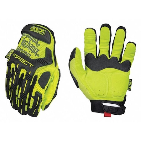 M-Pact XD Impact Gloves,L,Hi-Vis Yellow,PR