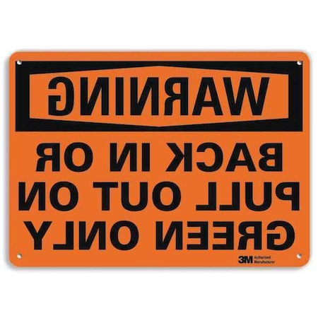 Warning Sign, 10 in H, 14 in W, Aluminum, Horizontal Rectangle, English, U6-1034-NA_14x10