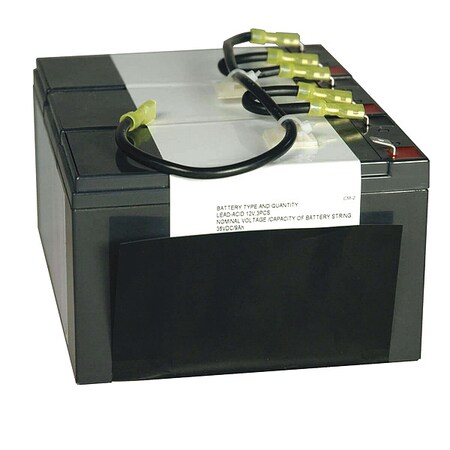 UPS Battery, SMART1500, SMART1500SLT, SMX1500SLT, (3) 12V DC, 9 Ah, Pre-wired