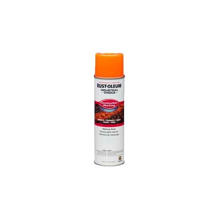 Construction Marking Paint, 17 oz., Fluorescent Orange, Water -Based