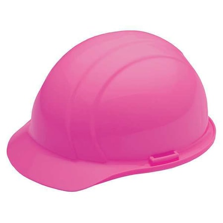Hard Hat, Americana, Polyethylene, 4 Point Ratchet, Type 1, Class E, Hi-Vis Pink