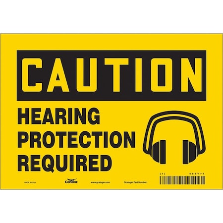 Safety Sign, 7 in Height, 10 in Width, Vinyl, Vertical Rectangle, English, 465Y71