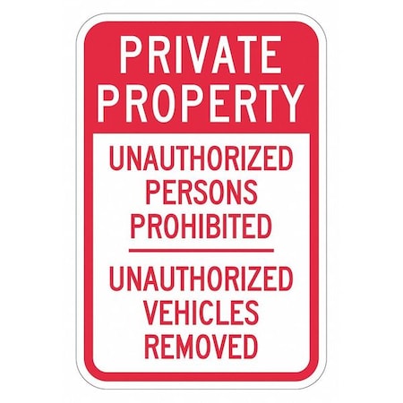 Facility Sign, 18 in H, 12 in W, Aluminum, Vertical Rectangle, English, T1-4072-EG_12x18