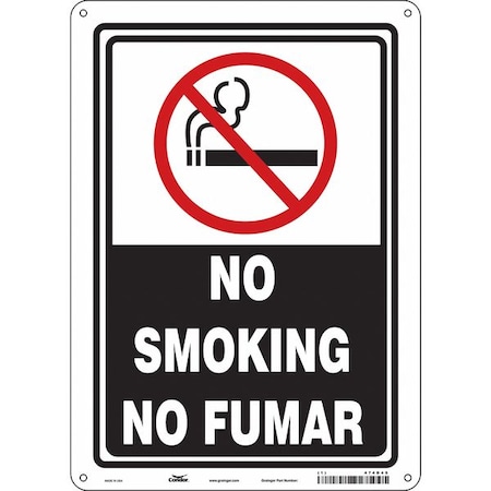 Safety Sign, 14 in H, 10" W,  Vertical Rectangle, English, Spanish, 474D45