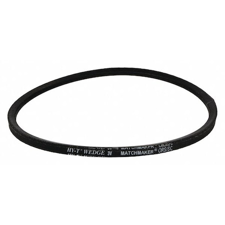 3V630 Wedge V-Belt, 63 in Outside Length, 3/8 in Top Width, 5/16 in Thickness, 1 Ribs