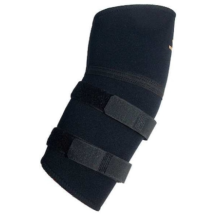 Elbow Support, Fabric, Pull-Over w/Strap, Black, Size S