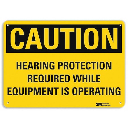 Caution Sign,14" W,10" H,0.040" Thick, U1-1029-NA_14x10