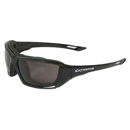 Extremis, Safety Glasses, Anti-Fog, Smoke Lens, Black Frame, Full-Frame