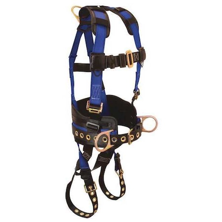 Full Body Harness, Vest, 425 lb. Weight Capacity, Positioning, Mating Chest, Tongue Leg, S/M