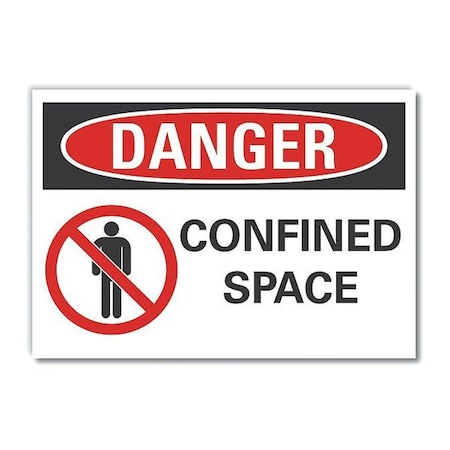 Danger Sign,10" W,7" H,0.004" Thickness, LCU4-0207-ED_10x7