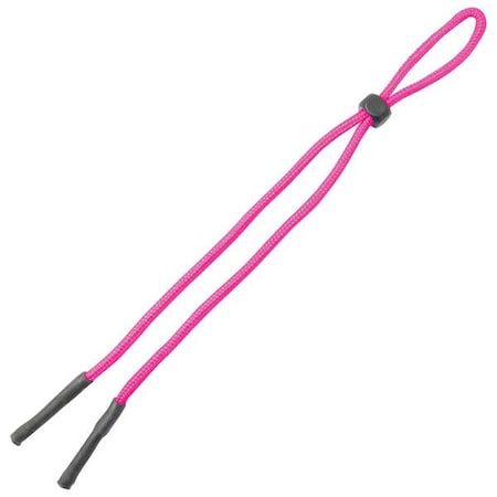 Eyewear Retainer, High-Visibility Pink, 22 in Length, Nylon, Slip-On Attachment