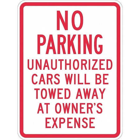 Tow Zone No Parking Sign,18" x 12, T1-1047-EG_12x18