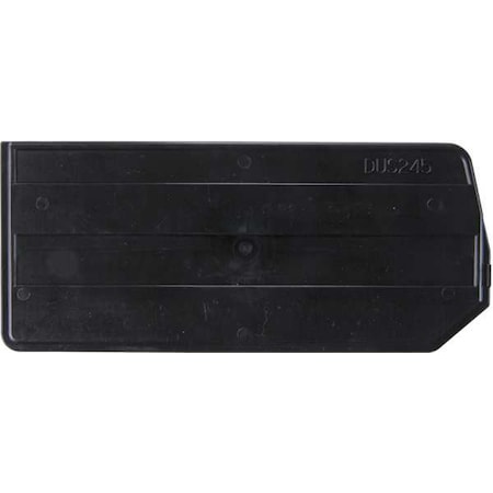 Plastic Divider, Black, 10 in L, 4 1/4 in H, 6 PK