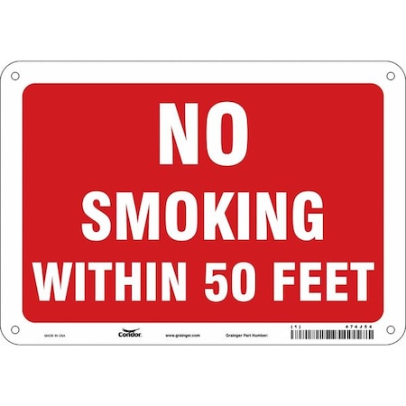 Safety Sign, 7" H, 10" W,  Vertical Rectangle, English, 474J54