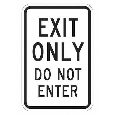Exit Sign For Parking Lots, 18 in H, 12 in W, Aluminum, Vertical Rectangle, T1-1910-HI_12x18