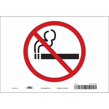 Safety Sign, 7" H, 10" W, Vinyl, Vertical Rectangle, No Text, 474L58