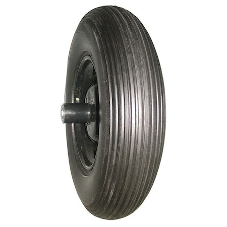 Wheelbarrow Tire,Ribbed,16 In. Dia.
