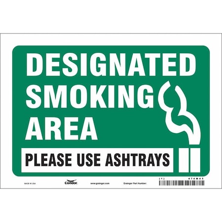 Safety Sign, 7" H, 10" W, Vinyl, Vertical Rectangle, English, 474M45