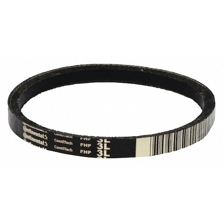 3L630 FHP V-Belt, 63 in Outside Length, 3/8 in Top Width, 7/32" Thickness, 1 Ribs