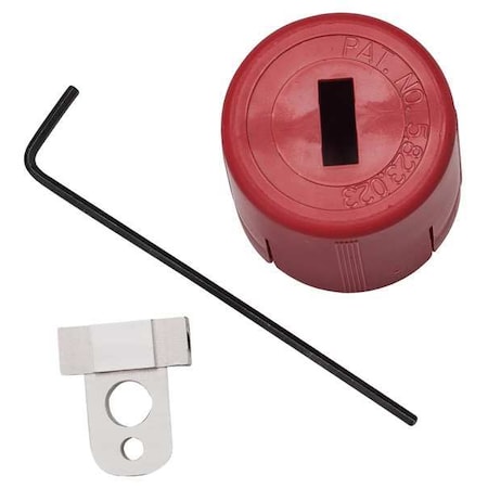 Air Line Regulator Lockout, Red, Aluminum; Fiberglass Reinforced Nylon, 1 Max. No. of Padlocks